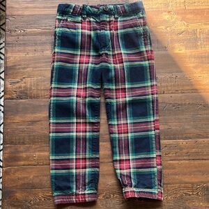 GAP Toddler Plaid Pants in Red and Green